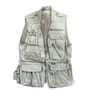 Banana Republic Safari Vest Men M Outdoor Fishing Hunting Utility Vintage 1980’s